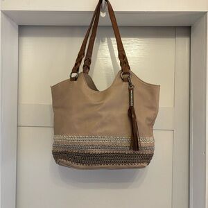 The Sak Biege/cream hobo style bag